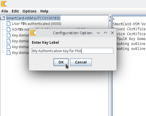 Choose Key Label