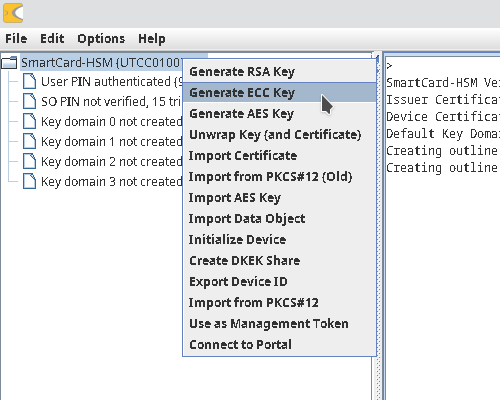 Generate EC Key