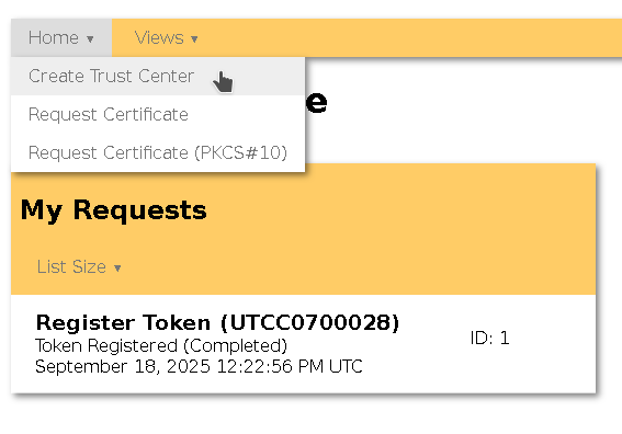 Create Trust Center